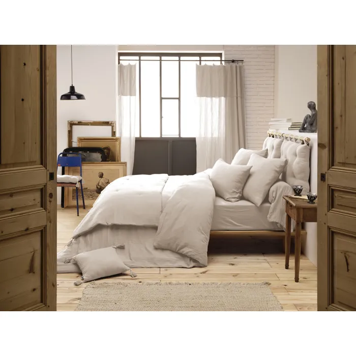 Housse de couette double gaze de coton 200 x 200 cm GAÏA Pampa