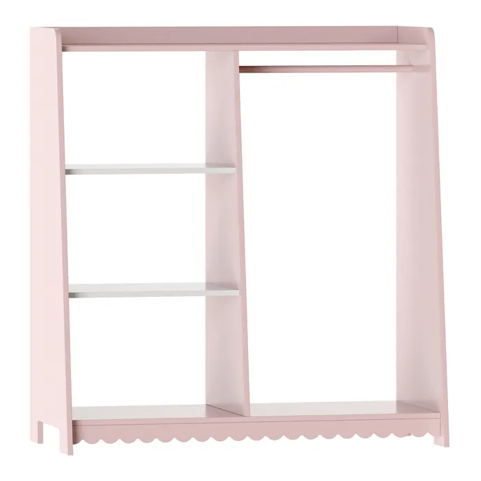 Portant à vêtements pour enfants Vestnes 90 x 80 x 38 cm rose blanc en.casa