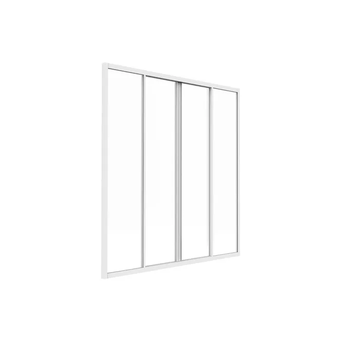 Verrière coulissante en aluminium thermolaqué blanc 120 x 130 cm- RAVENA