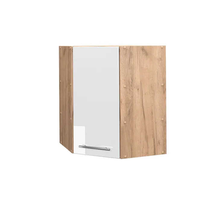 Vicco Elément haut de cuisine Blanc Haute brillance 57cm