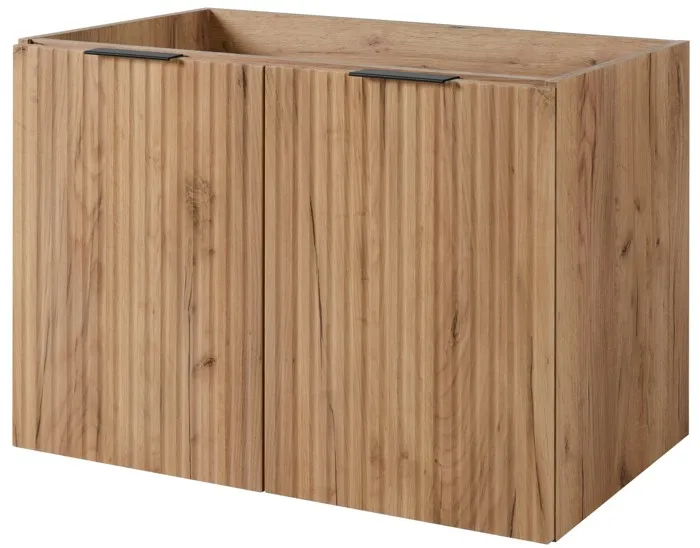 Meuble suspendu sous lavabo avec 2 portes FLOW CHÊNE 80 cm
