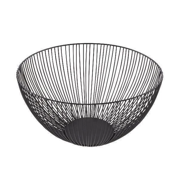 Corbeille À Fruits Wire Noire 25cm Design Filaire Moderne Et Aéré - Point Virgule