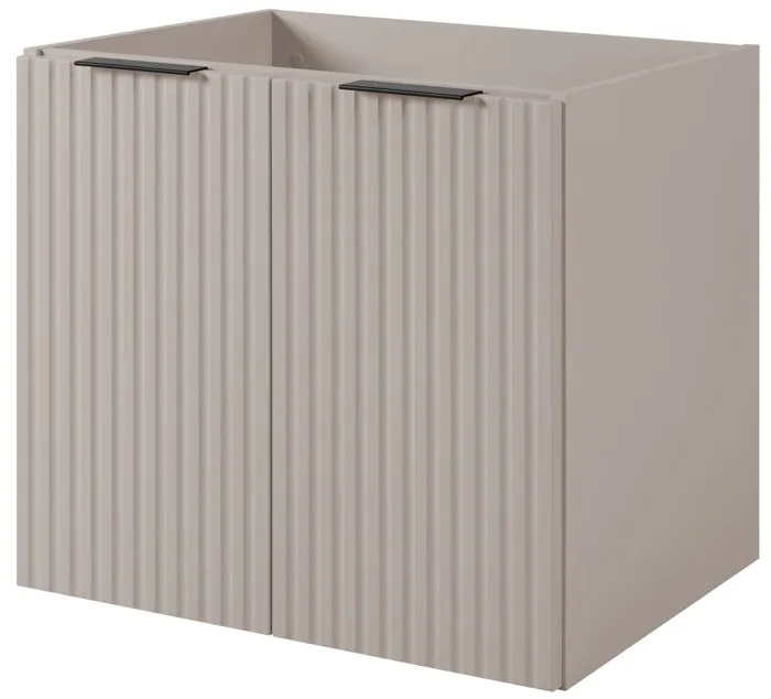 Meuble suspendu sous lavabo avec 2 portes FLOW CACHEMIRE 60 cm