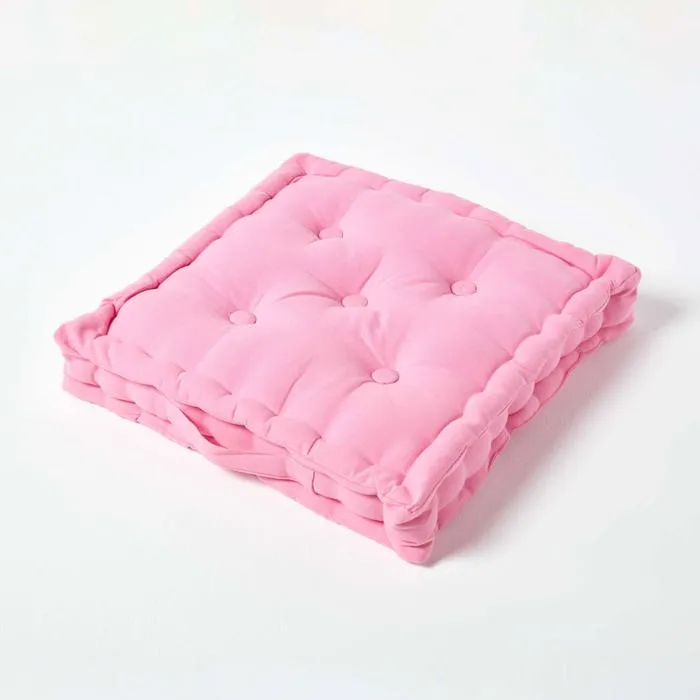 Coussin De Sol Rose Uni 50x50cm - Homescapes