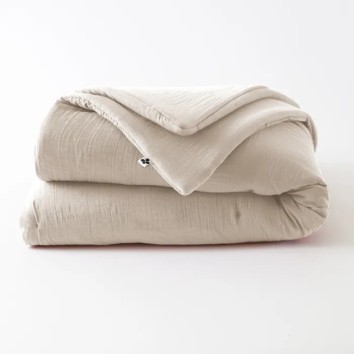 Édredon 180 x 240 cm Double Gaze de Coton 125 gr/m² Uni Gaïa Pampa