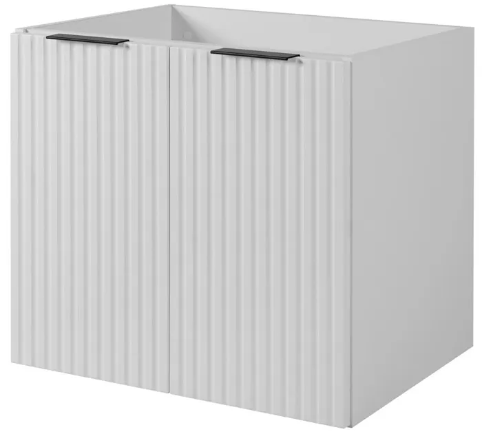 Meuble suspendu sous lavabo avec 2 portes FLOW BLANC 60 cm