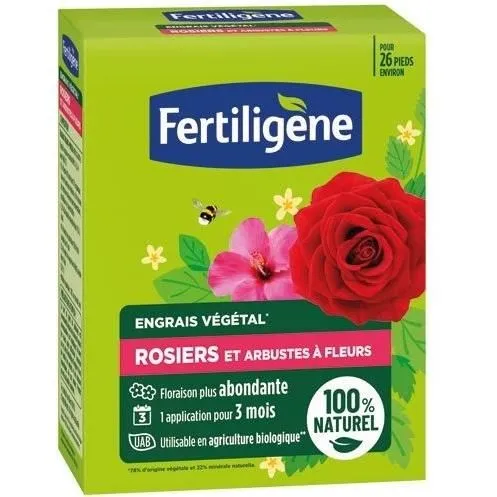 Engrais Naturel Granulé Rosiers, Arbustes Fleuris Zéolite 650 G Fertiligène