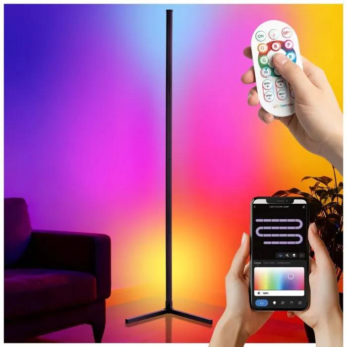 Lampe Sur Pied Avec Diffusion De Couleurs Avec Télécommande