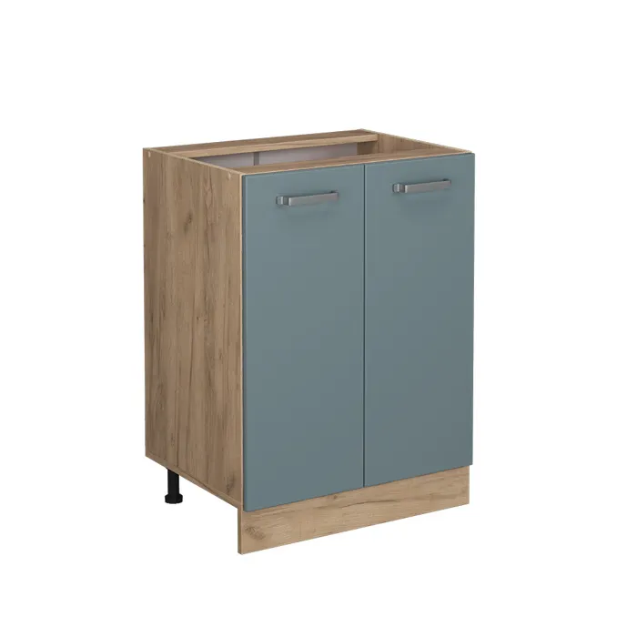 Vicco Meuble bas de cuisine Bleu-gris 60cm sans PT