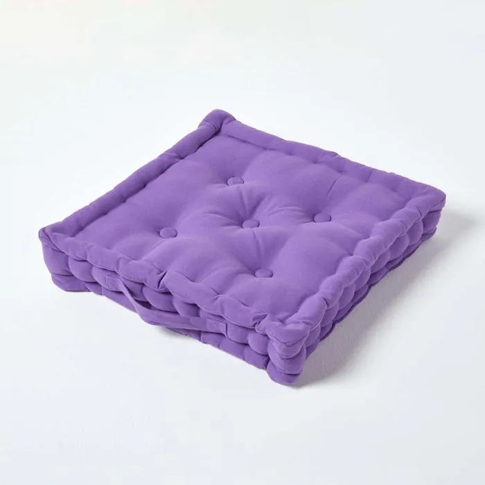 Coussin De Sol Violet Uni 40x40cm - Homescapes