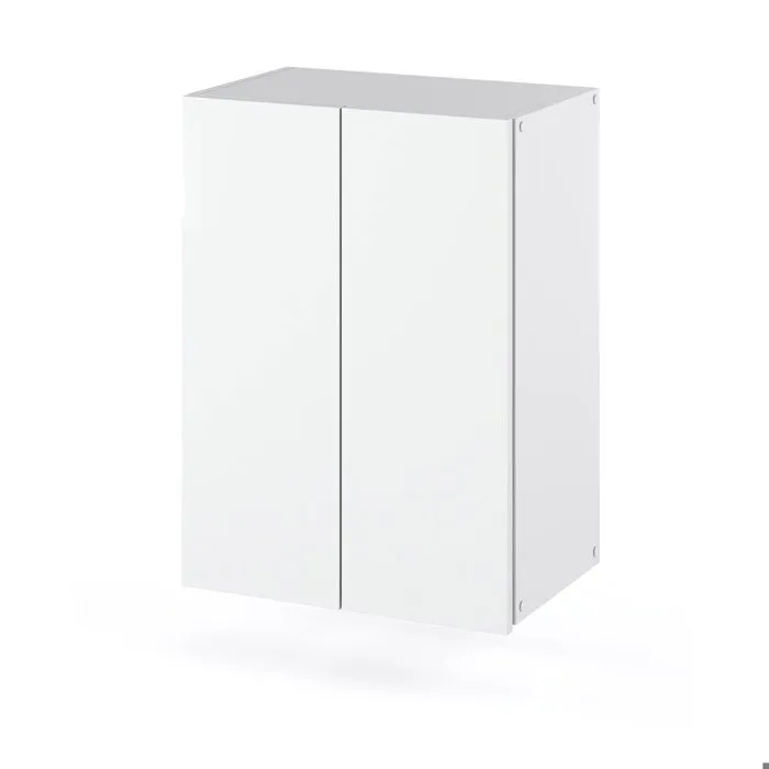Armoire Murale de Salle de Bain Blanche mat 40x25x60cm - Colonne Suspendue au-dessus de la Machine à Laver - Style Loft Élégant