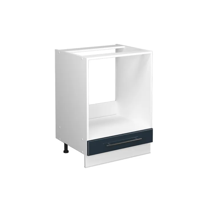 Vicco Meuble pour four Bleu foncé brillant 60cm sans PT