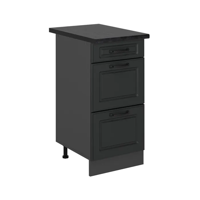 Meuble Cuisine R-line 40cm Avec Tiroirs, Pt Anthracite Vicco