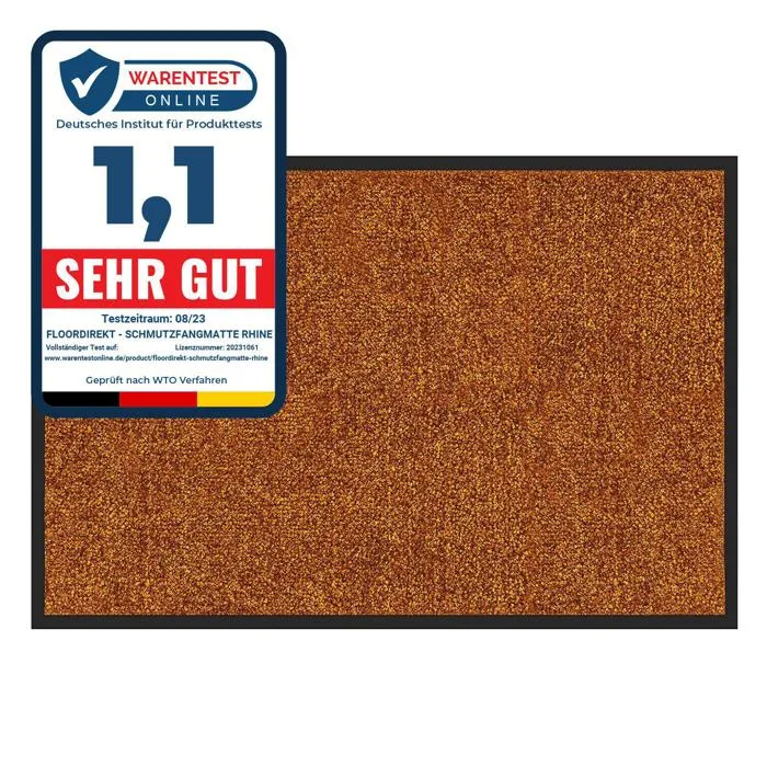 Karat - Tapis De Porte Paillasson D'Entrée Rhine Marron 60 X 90 Cm