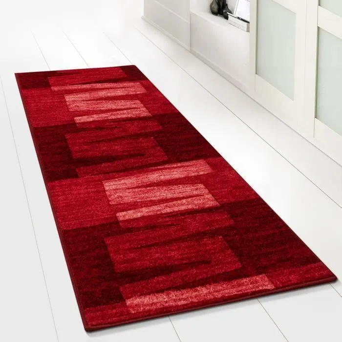 Tapis De Salon Via Veneto Rouge 67 X 100 Cm