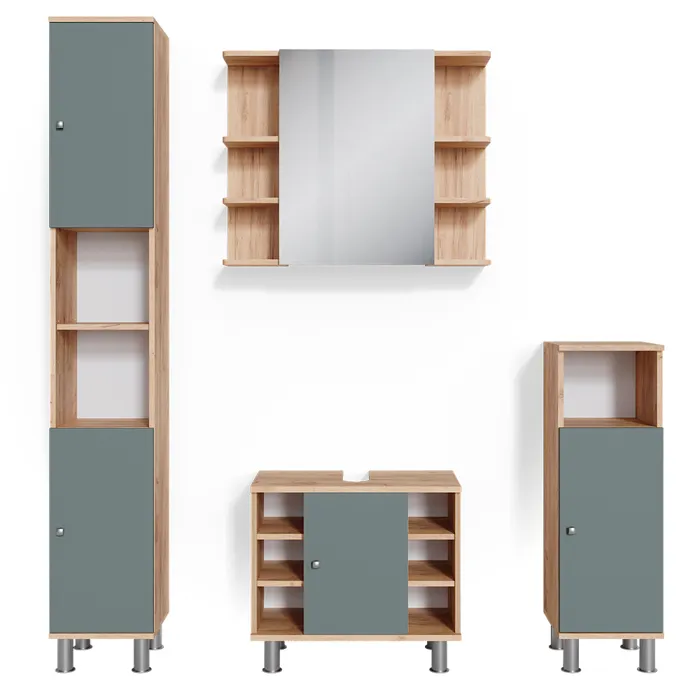 Vicco Meubles bain Vert 4 pièces