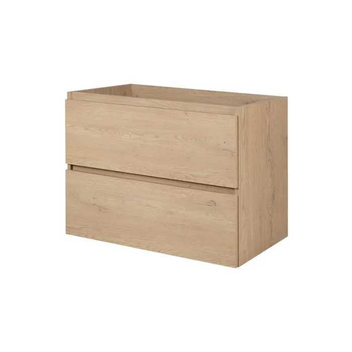 Meuble de salle de bain, Chêne Clair, 80 x 46 x 60,7 cm, sans plan de travail