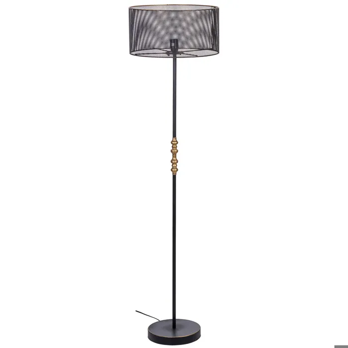 Lampadaire En Métal Noir 39,5x39,5x139/152,5h Cm