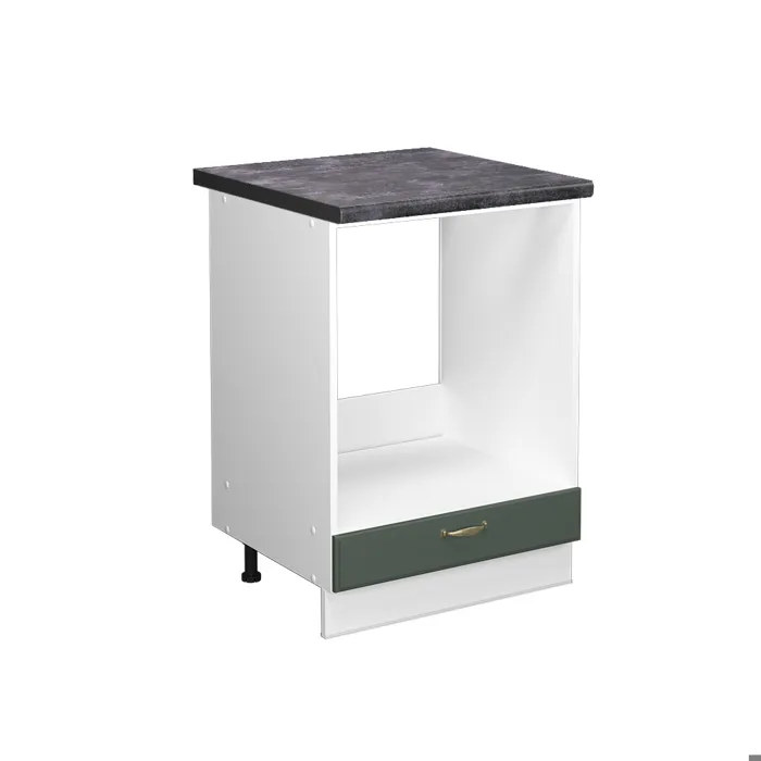 Vicco Meuble pour four Vert Or Campagne/Blanc 60cm plan de travail Anthracite