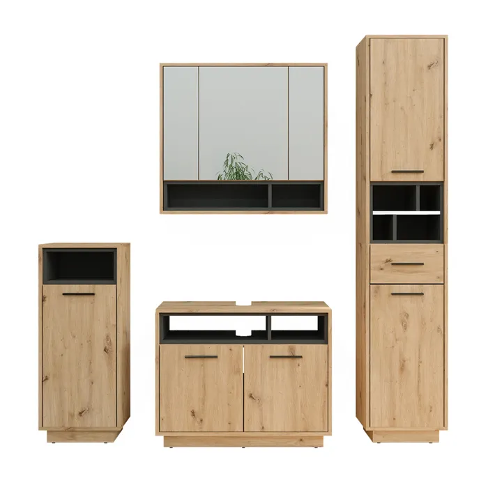 Vicco Meubles bain Chêne Artisan 4 pièces