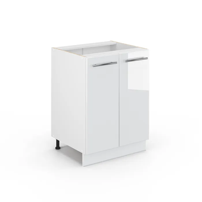 Vicco Meuble bas de cuisine Blanc Haute brillance 60cm sans PT