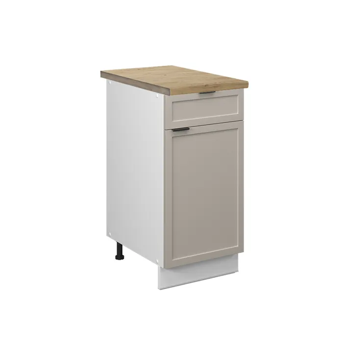 Vicco Meuble cuisine GrisBeige 40cm, PT Chêne