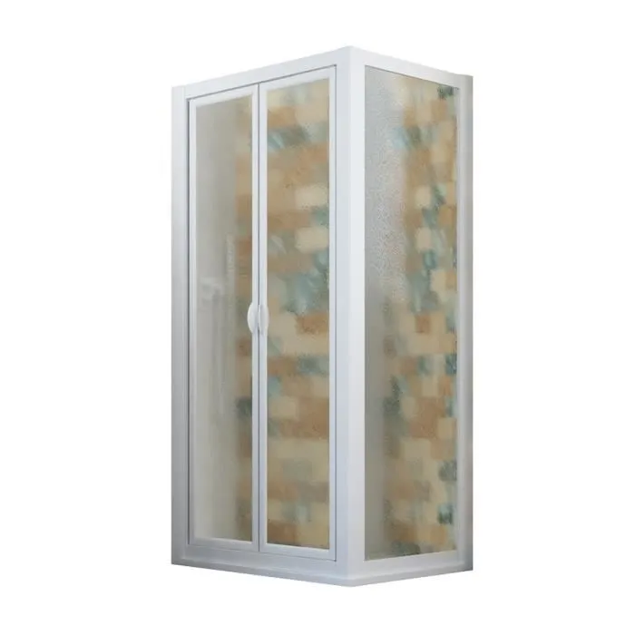 Cabine parois de douche saloon 80x85 ouv. 85 CM H 190 en Acrylique mod. Delta Duo