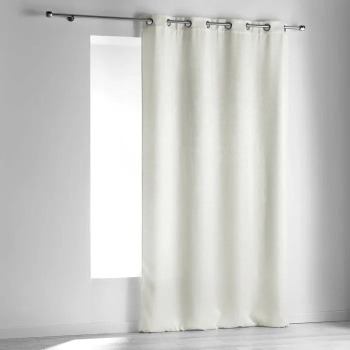 Rideau A Oeillets Occultant 140 X 240 Cm Opacie Blanc
