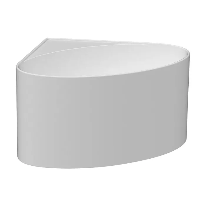 Baignoire d'angle - 100 x 100 x 58 cm - Acrylique - Blanc mat - 176 L - MARTA