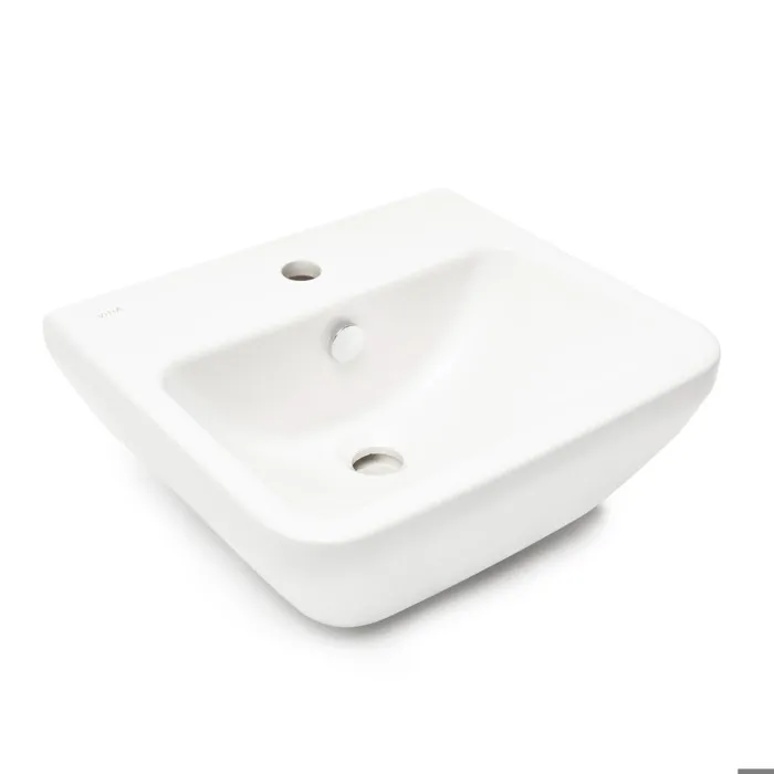 Vitra Integra Lavabo 45x40 cm avec trou pour robinetterie au milieu, Blanc (7047-003-0001)