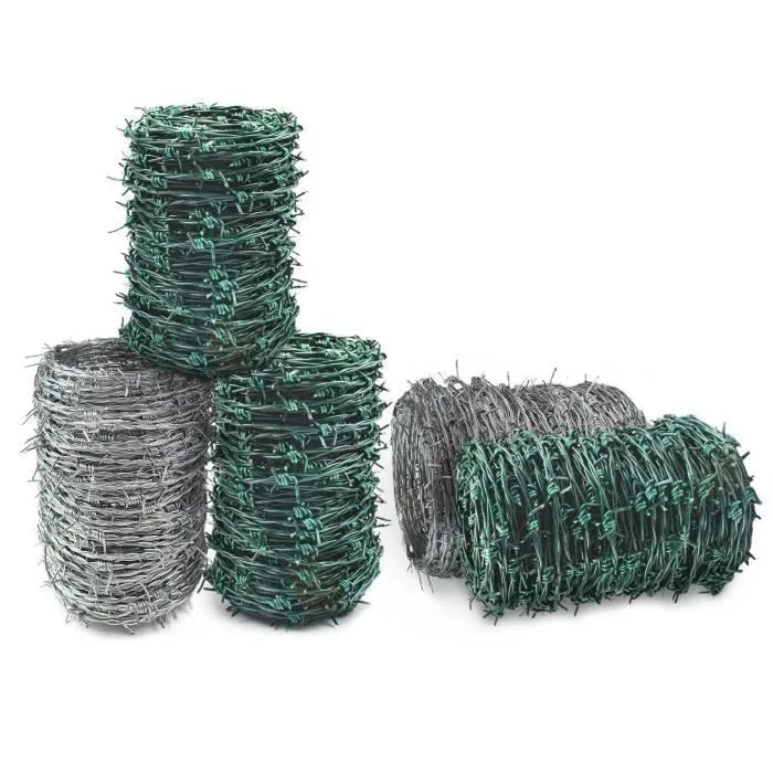 Casa Pura - Rouleau De Fil Barbelé Polyvalent De 50 M Pour Clôture Pâturage, Plastifié Vert