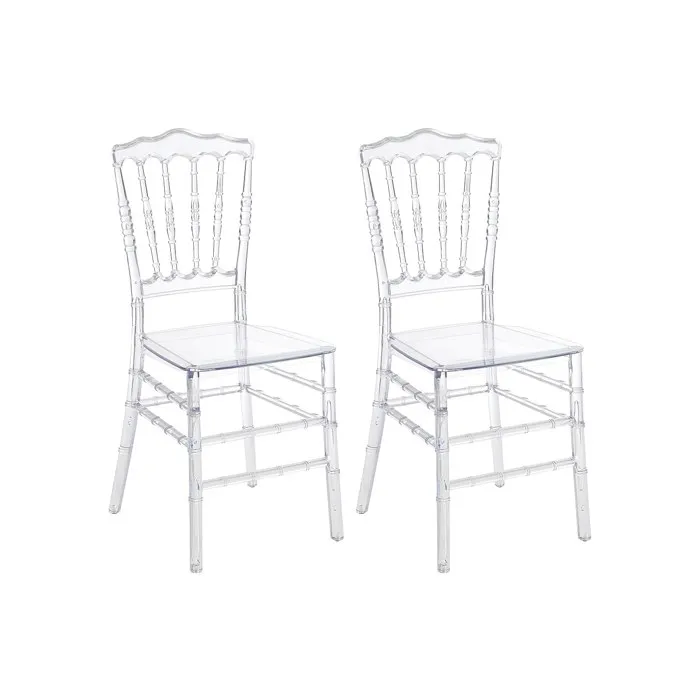 Lot de 2 chaises en polycarbonate - Cristal - AMBELON