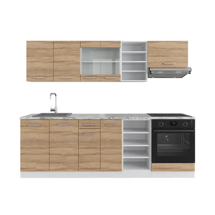 Vicco Cuisine Sonoma/blanc 240cm, PT Marbre