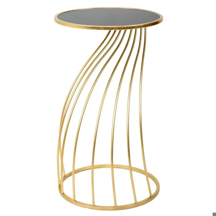Table D'appoint Alexandra House Living Or Verre 43 X 73 X 43 Cm