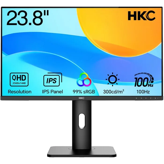 Écran Pc Hkc B2422f 24 Qhd Ips Usb-c 65 W 100 Hz Ajustable En Hauteur