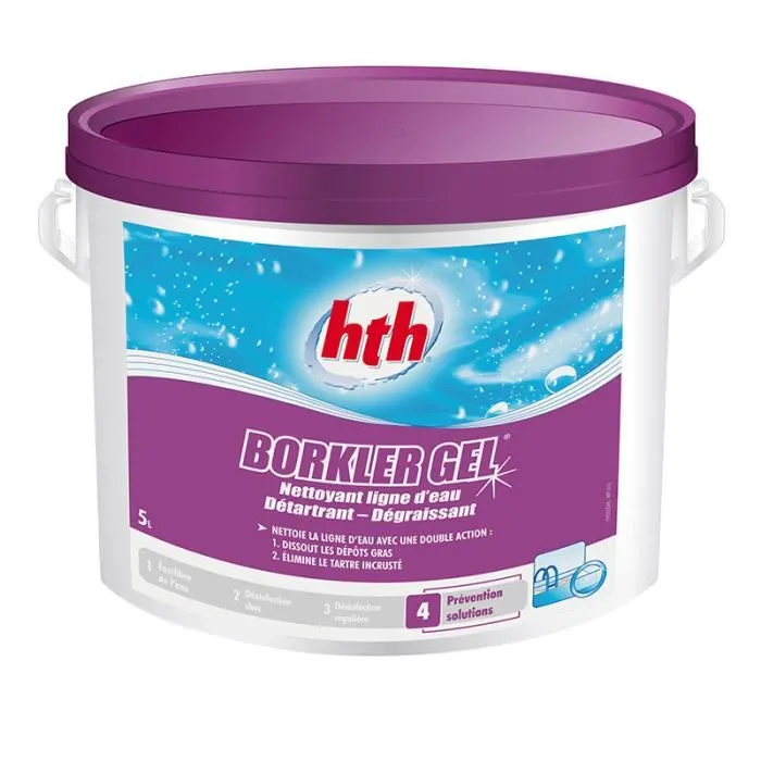 Gel Nettoyant Ligne D'eau Piscine Hth Borkler Gel 5 Litres