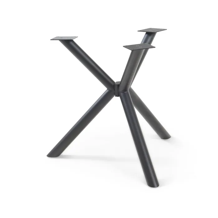 Piétement de table Viserinna acier 95 x 95 x 73 cm noir en.casa