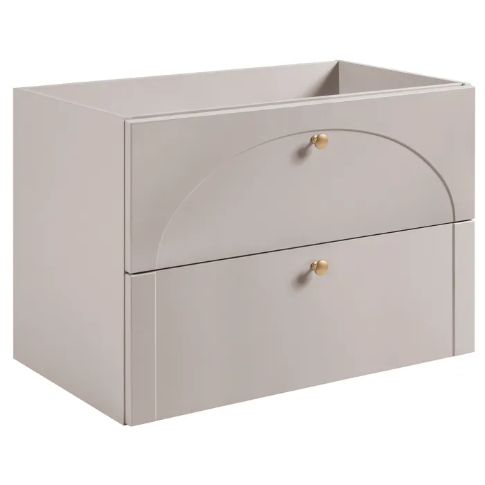 Meuble Sous Vasque Suspendu Aura Cachemire Mat 80 Cm G