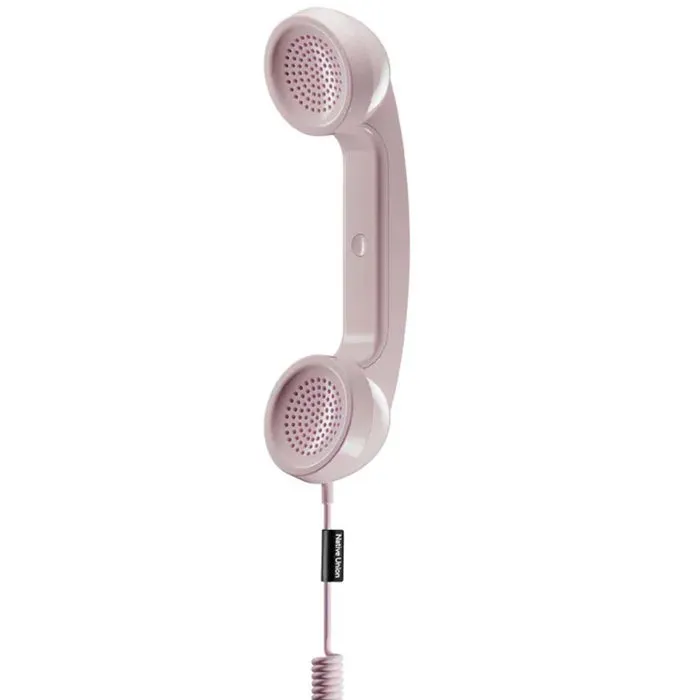 Native Union Combiné Téléphonique POP Rétro USB-C avec Microphone pour Appels Rose