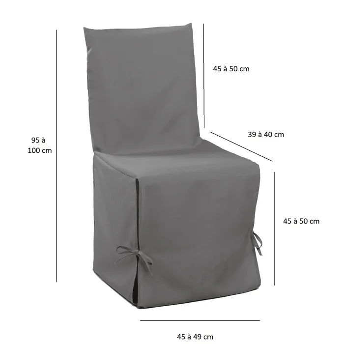 Housse De Chaise Essentiel Uni Brun