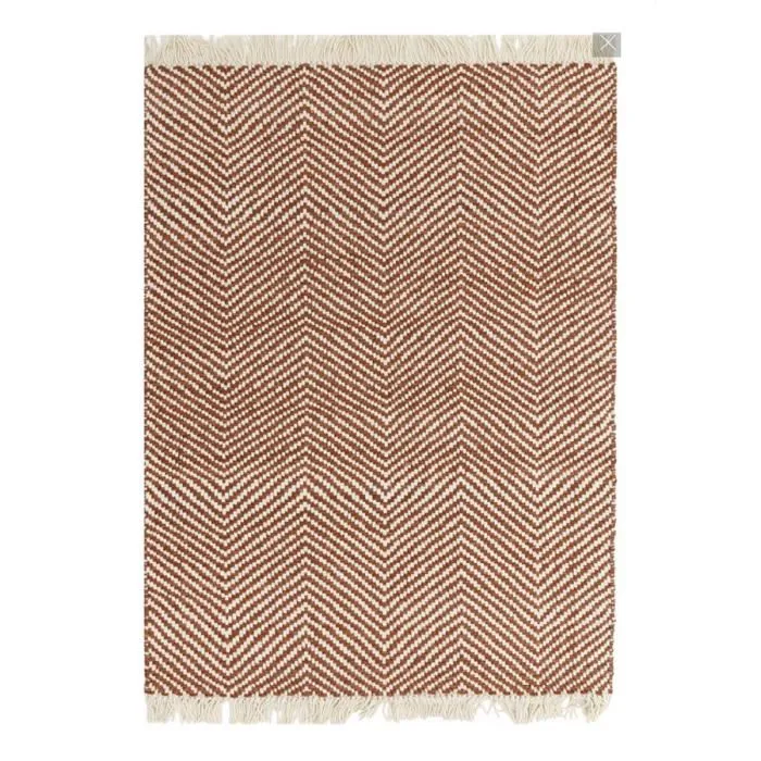 Tapis salon et chambre en jute et coton VIGA 160x230 cm