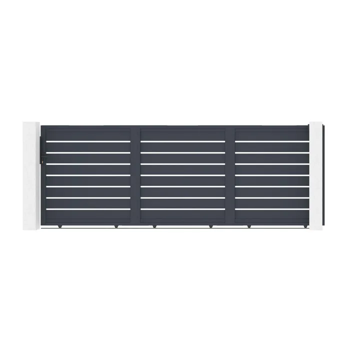 Portail coulissant 4,5m VOGEL H.160cm aluminium gris