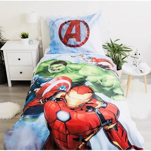 Disney - Parure De Lit En Coton "avengers" - 140 X 200 Cm