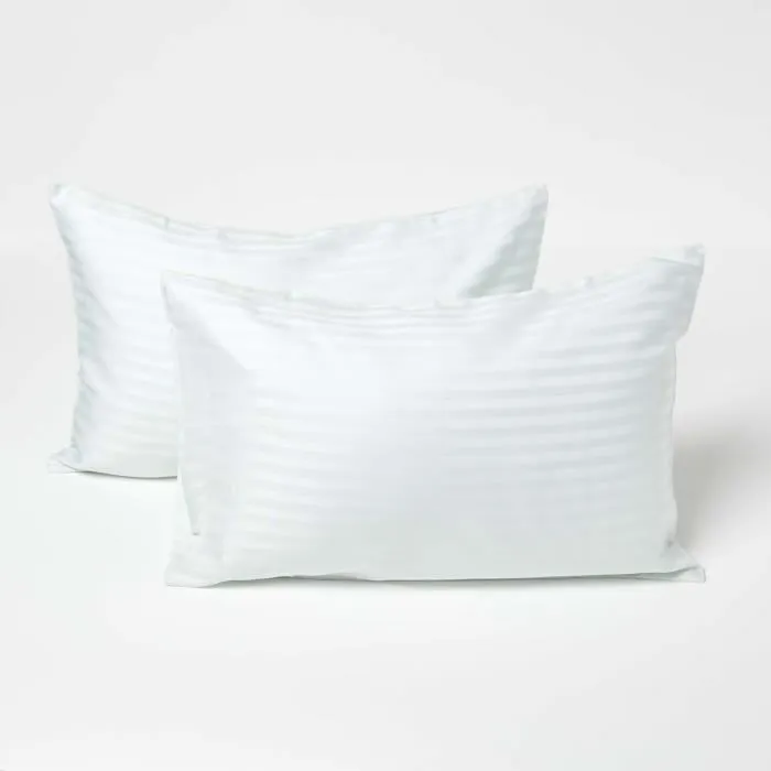 Lot De 2 Taie D'oreiller Enfant 40x60cm Bleu Coton Égyptien 330tc Homescapes