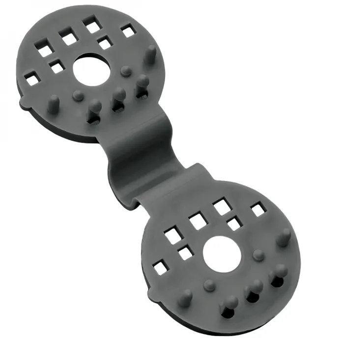 Lot de 100 clips de fixation pour brise vue, bâche ou toile d'ombrage - Gris - Linxor