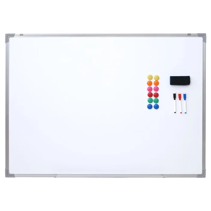 Decoshop26 Tableau blanc magnétique mémo 110x80 cm