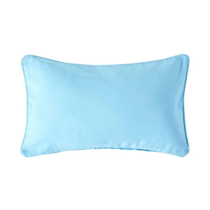 Housse De Coussin Uni Bleu Clair, 30x50cm - Homescapes