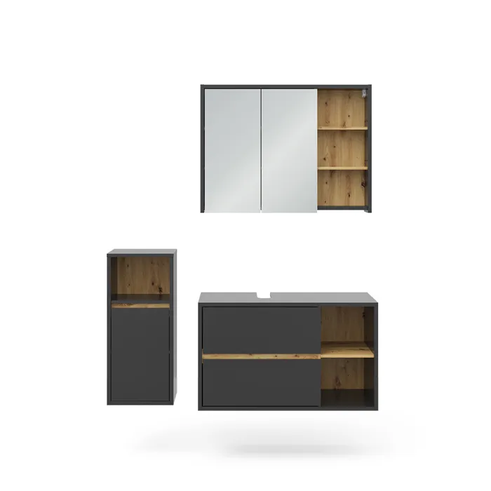 Vicco Meubles bain Anthracite 3 pièces