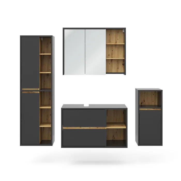 Vicco Meubles bain Anthracite 4 pièces
