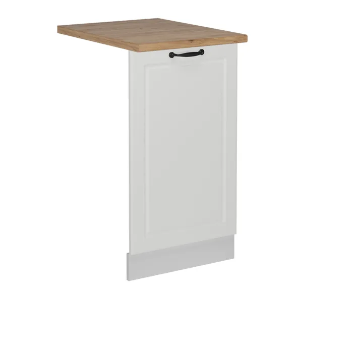 Vicco Façade de lave-vaisselle Blanc campagne 45cm, PT Chêne